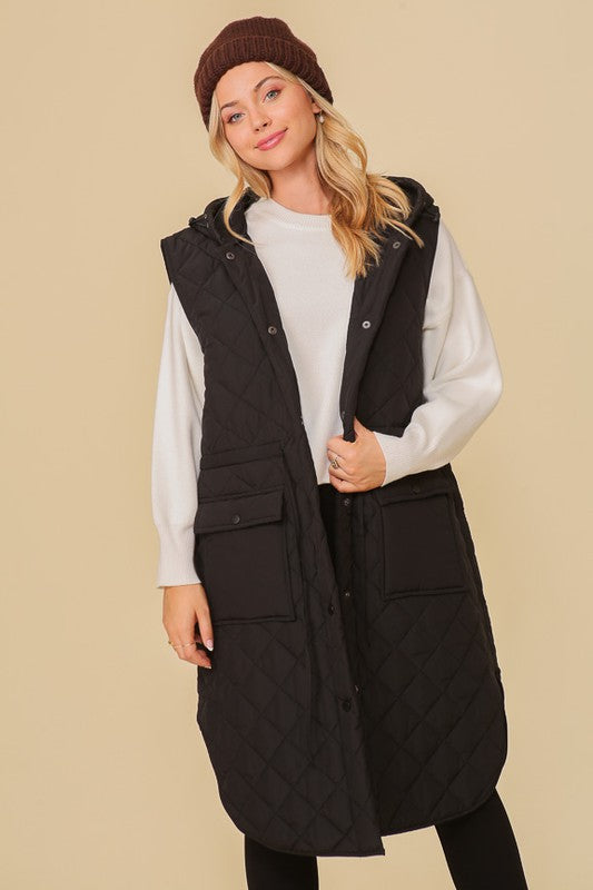 Oversized Quilted Midi Jacket-13
