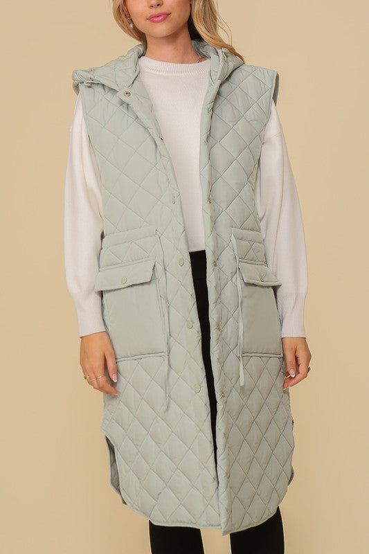 Oversized Quilted Midi Jacket-6