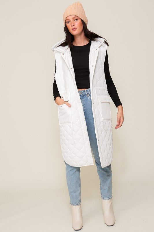 Oversized Quilted Midi Jacket-16