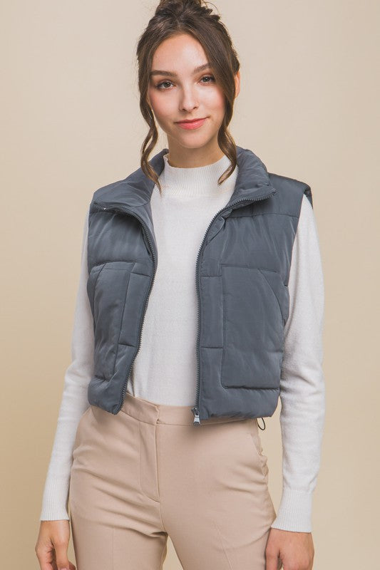Puffer Vest With Pockets-3