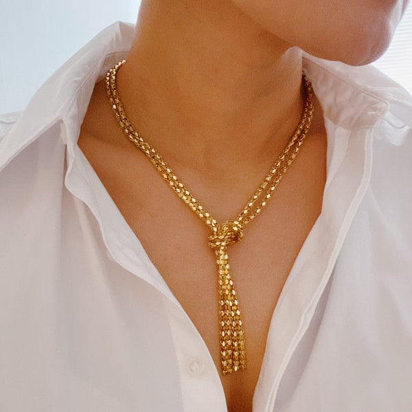 Wow Y Drop Chain Necklace-5