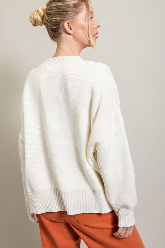 Long Sleeve Ribbed Sweater-8